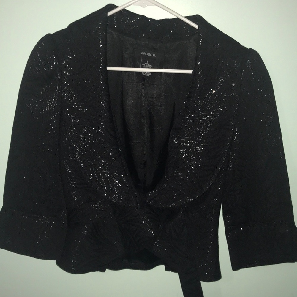 This is a black blazer of high quality.